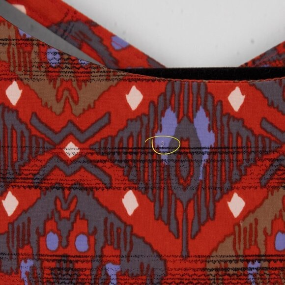 Basically Me red abstract print shift dress-S - Picture 7 of 7